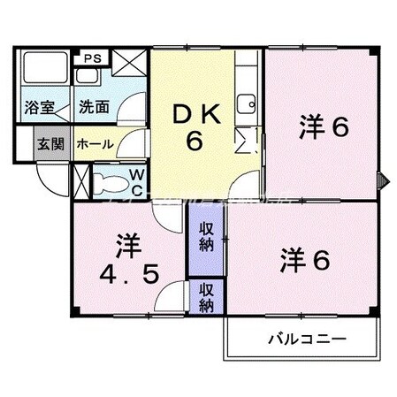 プラドールみるしまＢ棟の物件間取画像